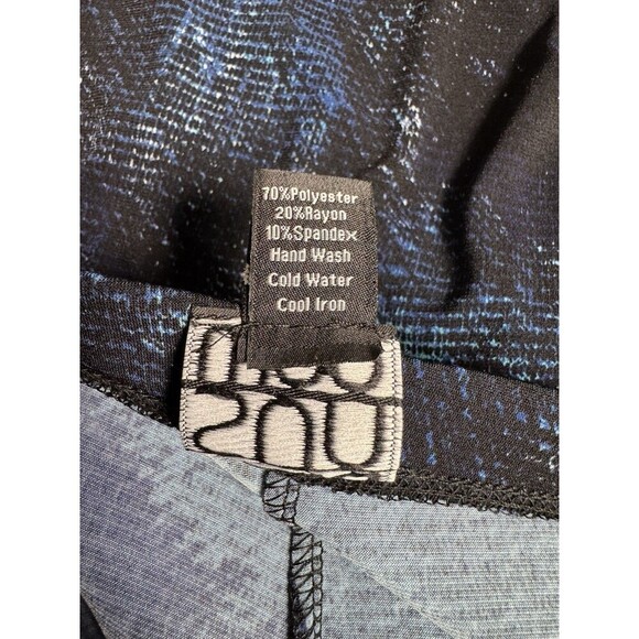 Clara SunWoo Ankle Pants Womens Small Black Blue Pull On Leggings Stretch USA - Picture 8 of 9